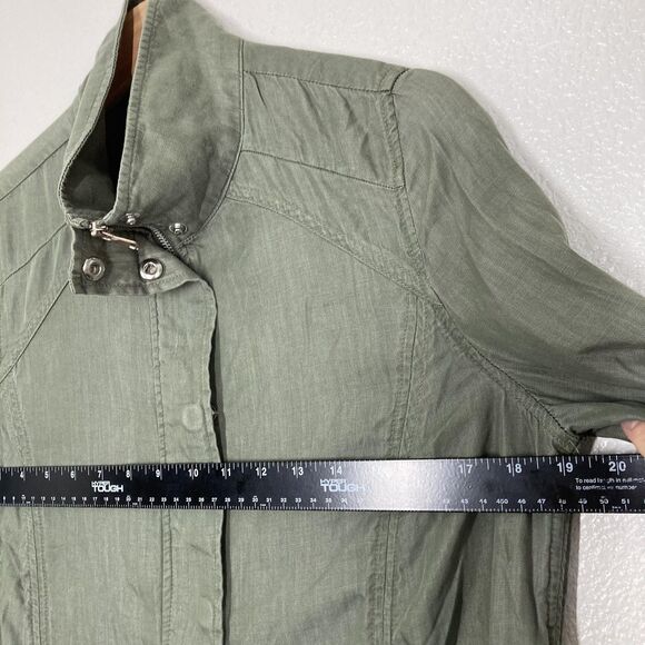 Maison Jules Jacket Womens Large Green Utility Anorak Lyocell Drawstring Pockets - Picture 14 of 16